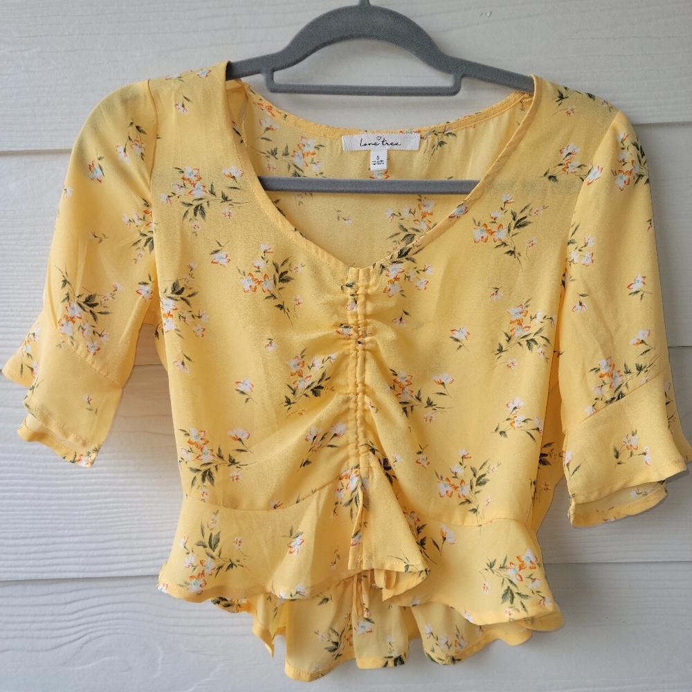 Floral crop top size Small